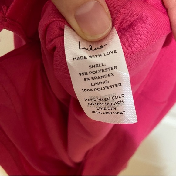 Lulus NWT Flirtatious Sensation Hot Pink Corset Bodycon Mini Dress Size Small - Picture 10 of 11